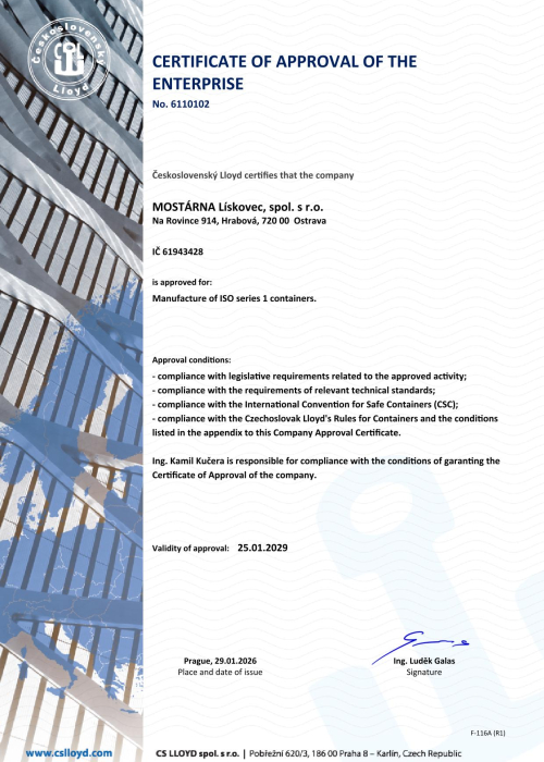 Čs Lloyd Certificate